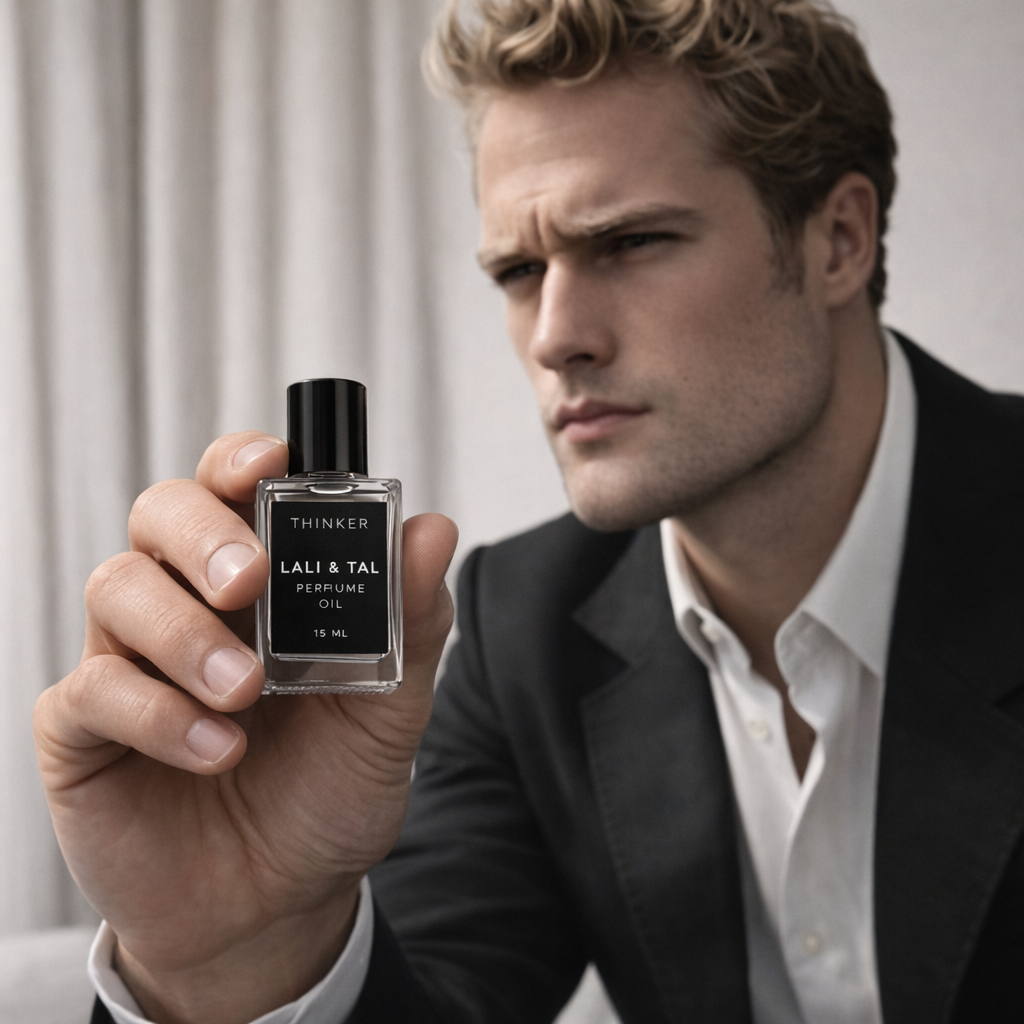LALI & TAL Men's collection. Four scents that balance freshness, warmth, and confidence.
